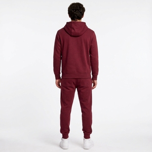 Ensemble de survêtement unisexe marron à capuche style streetwear 100 % coton décontracté avec sweat-shirt et pantalon long, logo frontal, poches latérales et cordon de serrage - Product Image 2
