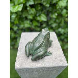 Adorno de Rana Antigua Verde, Decoración de Jardín, Artesanía en Metal - Product Image 4