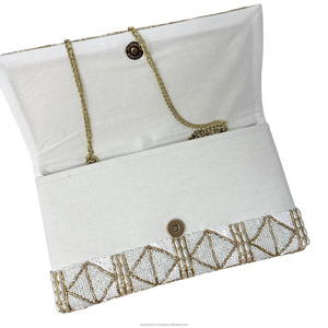 Bolso de noche con cuentas y tema del océano, concha de mar, bordado de Coral, fiesta de lujo, bolso de mano nupcial, correa de cadena ecológica personalizada - Product Image 3