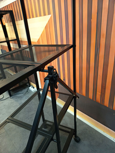 Étagère de rangement pliable à 4 niveaux en métal grillagé avec roulettes, étagère roulante en acier thermolaqué - Product Image 5
