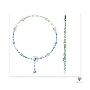 12.06 CT White Gold Oval Lab Grown Diamond <b>Statement</b> <b>Necklace</b> in 18K Solid Gold, Multi-Shape Fancy Cut Diamond Drop <b>Necklace</b> - Product Image 5