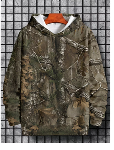 Sudadera con Capucha para Caza, Ligera, para Deportes al Aire Libre, con Bolsillo Tipo Canguro, Forro Polar Cálido - Product Image 4