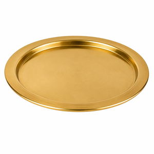Bandeja Artesanal de Latón Ecológica de Lujo para Servir, Decorar, Exhibir Té, Café, Bocadillos, Decoración del Hogar y Oficina - Product Image 1