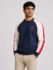 <b>Men's</b> Slim Fit Sweatshirt Crew Neck Stretch Cotton Blend Long Sleeve Casual <b>Pullover</b> Smart Casual Athletic Gym Comfortable Light - Product Image 4