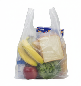 ถุงหิ้ว HDPE จากวัสดุชีวภาพสำหรับบรรจุภัณฑ์อุตสาหกรรมที่ยั่งยืน แข็งแรงสูง เป็นมิตรกับสิ่งแวดล้อม โรงงานผลิตถุงเสื้อยืด - Product Image 1