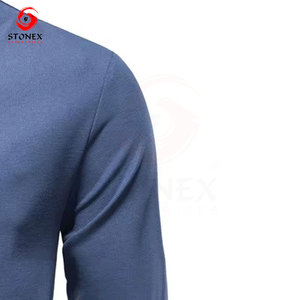 Chemise à manches longues en tricot pour homme, coupe classique, respirante, écologique, décontractée, à col, pour le bureau et les affaires - Product Image 5