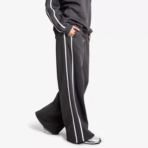 New 2026 <b>Women</b> Fashion Cotton <b>Trousers</b> Baggy Style Solid Color Polyester Breathable ODM Autumn Streetwear Side <b>Stripe</b> Joggers - Product Image 4