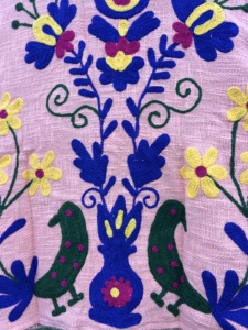 เสื้อแจ็คเก็ตบอมเบอร์สีชมพู ลายดอกไม้ ระบายอากาศได้ดี งานฝีมือสำเร็จรูป สไตล์ชาติพันธุ์ แฟชั่นฤดูหนาว เปิดด้านหน้า สำหรับผู้หญิง - Product Image 6