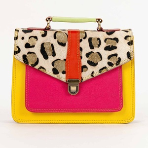 Bolsa de trabajo con parche con estampado de animales de piel de vaca auténtica de Color malty, bolsa especial de cuero Real de gran capacidad - Product Image 2