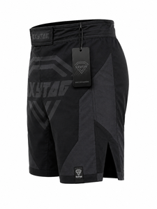 Shorts d'arts martiaux mixtes OXYTAG pour hommes, noir, imprimé par sublimation, séchage rapide, coupe classique, vêtements MMA pour adultes, prix de gros, OEM - Product Image 2