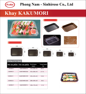 ถาดอาหารทรงสี่เหลี่ยม Kakumori-CHU ถาดซูชิ ผลิตด้วยกระบวนการ Blister สำหรับจัดเก็บและเสิร์ฟ สีดำ 345x245x34 - Product Image 6