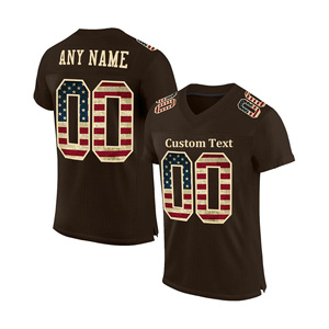 Custom American Football Fan Jersey Wholesale Breathable <b>Polyester</b> <b>Shirt</b> Team Name Number Sublimation Sportswear - Product Image 3