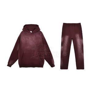 Conjunto Deportivo Informal de Invierno para Hombre, Corte Regular, con Capucha, Efecto Desgastado, Forro Polar Ligero, 100% Algodón, para un Estilo Urbano Diario - Product Image 6