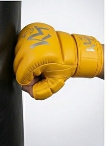 Gants de boxe demi-doigts en cuir PU pour entraînement et sparring MMA Muay Thai Kickboxing KLTW INT'L KL-MMA-001 - Product Image 6