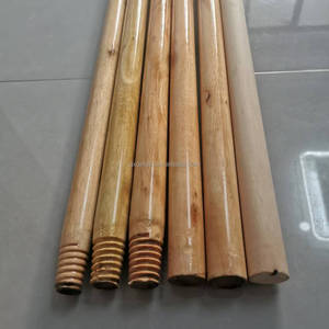 Manici per Scope in Legno di Eucalipto Colore Naturale 120cm Diametro 20-25mm Qualità Primo Strato - Product Image 3