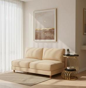 Modern Round Console <b>Table</b> with <b>Marble</b> <b>Top</b> and Metal Pedestal Base for Living Room Furniture - Product Image 4