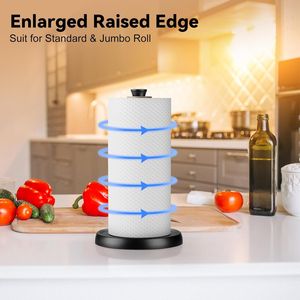 Portarotolo da Cucina Premium in Acciaio Inossidabile da Appoggio con Doppio Meccanismo a Cricchetto, Organizza l'Arrotolamento in Modo Efficiente - Product Image 5