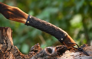 Handmade Outdoor Viking Mattock Head <b>Axe</b> Head High Carbon Steel Wood Handle Industrial Grade 6 in Blade 24 in Overall Length - Product Image 4