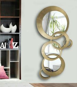 Contemporary Metal Wall <b>Mirror</b> <b>Irregular</b> Framed Decorative <b>Mirror</b> - Product Image 3