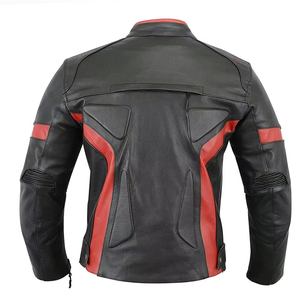 Wholesale Custom Logo Motorbike Leather <b>Jacket</b> Men Stylish <b>Racer</b> Design High Durability Riding Gear Best Quality Supplier - Product Image 2