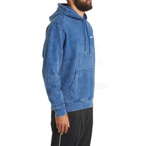 Sweat-shirts respirants à séchage rapide, effet délavé, impression de logo personnalisée, haute qualité, sweats-shirts basiques pour hommes, effet délavé - Product Image 4