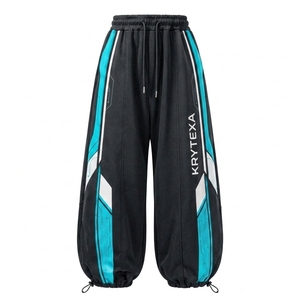 Fournisseur de vêtements de fitness pour femmes : haut court sans manches à imprimé personnalisé et pantalon ample à jambes larges en coton élasthanne - Product Image 2