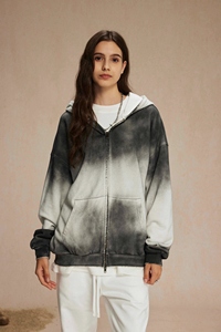 Sweat à capuche unisexe surdimensionné de haute qualité, 420 GSM, 100 % coton, imprimé à la demande, en molleton français épais, fermeture éclair, streetwear - Product Image 4