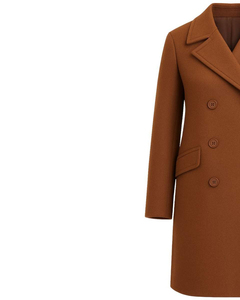 Manteau long d'hiver pour homme en mélange de laine, double boutonnage, col roulé, poches à rabat, fourrure de renard véritable, chaud, formel et décontracté - Product Image 2