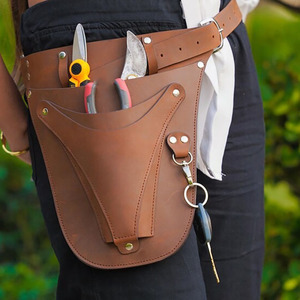 Cinturón de herramientas de floristería de cuero hecho a mano, organizador multibolsillos, cinturón de jardinería duradero, logotipo personalizado disponible al por mayor a bajo precio. - Product Image 3