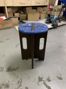 Recycled <b>Plastic</b> Modular Stackable Modern Minimalist <b>Stool</b> Furniture-Eco-Friendly Sustainable Living Room and School Use - Product Image 6