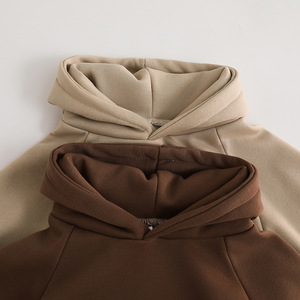 Sudadera con Capucha para Niños, Color Marrón, con Bolsillo, de Algodón y Felpa, Ropa Casual para Otoño e Invierno - Product Image 6