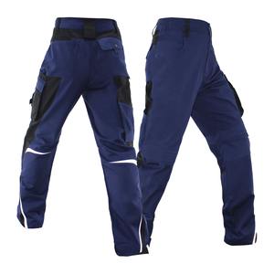 Pantalon cargo à coupe décontractée en tissu de coton doux avec taille à cordon de serrage, plusieurs poches fonctionnelles et un style décontracté. - Product Image 2