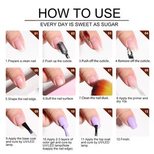 LIMEGIRL Ensemble de vernis à ongles en gel 6 couleurs avec lampe UV et outils, kit parfait pour les débutants en manucure DIY - Product Image 6