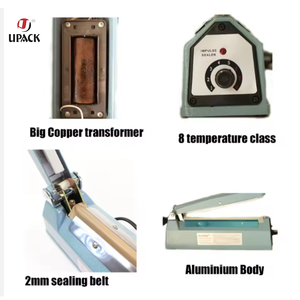 Selladora de Impulso Manual de 200 mm, Selladora de Impulso con Cuerpo de Plástico/Hierro/Aluminio, Selladora de Bolsas Mini Manual de 200 mm/300 mm/400 mm de Longitud - Product Image 4