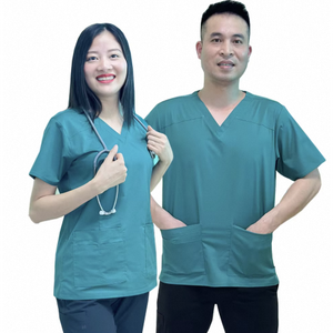 Conjunto de uniforme médico unisex OEM de Vietnam para spa dental y de belleza para personal de hospital - Product Image 2