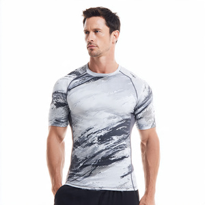 Compression Short Sleeve Shirt Men Workout Athletic Wear Quick Dry Shirt Compression Shirts Short Sleeve Workout T Shirts Men's - Product Image 1