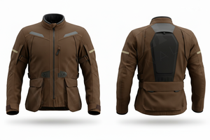 เสื้อแจ็คเก็ตมอเตอร์ไซค์ผ้าคอร์ดูรอยคุณภาพสูง พร้อมแผ่นรองกันกระแทกและสายรัดปรับได้ ให้ความสบายและการปกป้องอย่างดีเยี่ยม - Product Image 2