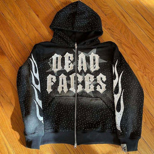 Hoodies streetwear en coton 100% fabriqués au Pakistan, personnalisés, délavés, les plus vendus pour l'hiver, à prix abordables, confortables, avec les dernières patchs tendance - Product Image 1