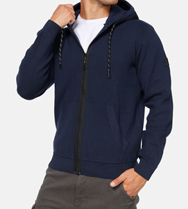 Sweat à capuche zippé pour homme, style streetwear, doublure polaire respirante, délavage acide, coupe oversize, mode décontractée, durable, OEM ODM - Product Image 6