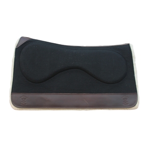 Tapis de selle western en feutre de laine de mouton, doublé polaire, absorbant les chocs, respirant, avec renforts en cuir, prêt à l'emploi - Product Image 6