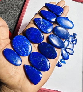 Natural <b>Lapis</b> <b>Lazuli</b> Cabochon Deep Blue Gold Pyrite Loose Gemstone AAA Quality Smooth Polish for Jewellery Making Wholesale Lot, - Product Image 1