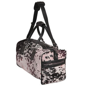 Bolsa de Viaje Personalizada de Pelo de Vaca, Bolsa de Viaje de Cuero de Piel de Vaca, Bolsa de Fin de Semana Unisex, Bolsa Australiana Americana - Product Image 6
