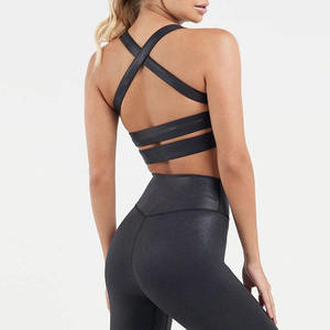 Women's High <b>Support</b> Racerback Plaid Longline Sports Bra Athletic <b>Crop</b> <b>Top</b> for Workout Yoga Fitness and Training - Product Image 2