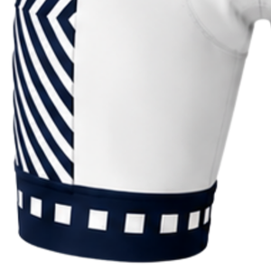 Shorts de cyclisme rembourrés bleu marine et blanc, personnalisables, respirants, à séchage rapide, pour la course à vélo, extensibles, pour l'entraînement sur route, vêtements de sport - Product Image 4