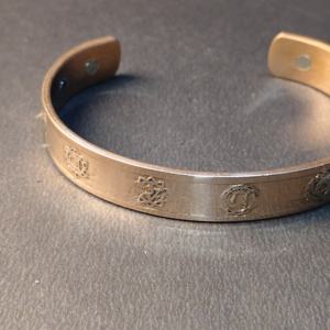 7 Chakra Symbols Engraved Copper Magnetic <b>Bracelet</b> - Holistic <b>Healing</b> Energy Yoga Bangle -Pure Copper Health Cuff for Meditation - Product Image 6