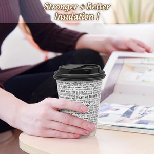 Confezione da 100 Bicchieri di Carta a Doppia Parete da 12 oz, Tazze da Asporto Isolate per Bevande Calde - Product Image 2
