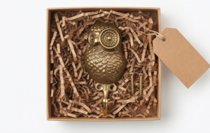 Antique Owl Design MetalWall <b>Hook</b> Gold Finishing Novelty Design Perfect For Cloth Display Door Hanger Stylish Home Accent - Product Image 5