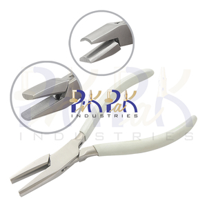 Alicates de formación convexos cóncavos Total L de 160mm con mangos de PVC sin resorte para circlip y prensado para fabricación de joyas, manualidades DIY - Product Image 1