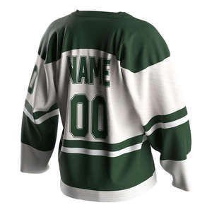 En gros, Tenue de hockey sur glace vierge en coton pour l'entraînement universitaire, sans numéro, fabriquée en Chine - Product Image 4