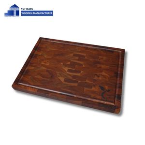 Planche à découper en bois de teck à grain transversal, ensemble de blocs, fabricant d'ustensiles de cuisine en bois sur mesure, produits tendance 2026 - Product Image 1